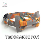 Orange Fox Dog Collar Perro Leash Set With Bow Tie Personal Custom Handmade Pet Puppy Adjustable Dog &Cat Necklace Fashion
