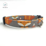 Orange Fox Dog Collar Perro Leash Set With Bow Tie Personal Custom Handmade Pet Puppy Adjustable Dog &Cat Necklace Fashion