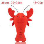 Fleece Squeak Toy for Small Dogs Cute Crayfish Crab Type Pet Dogs Sounding Toys Cat Fish Puppy Bone Squeaky Rope Toys